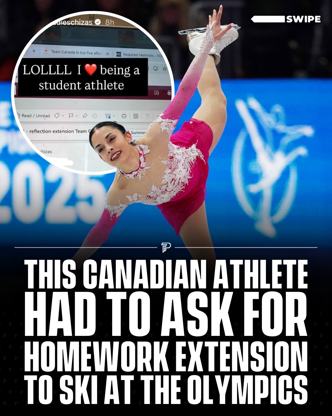 McMaster University student Madeline Schizas asked for a homework extension so she could represent Canada at the 2026 Winter Olympics.

Balancing schoolwork and elite sport isn’t easy, but her dedication shows the lengths athletes go to pursue their dreams.

Via @maddieschizas 

#Viral #pubity #sports