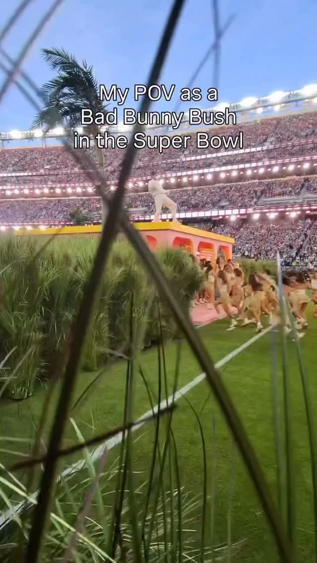 WE’VE GOT A BUSH POV FROM BAD BUNNY’S HALFTIME SHOW! 👓 #SBLX

(🎥: @jack33stewart)