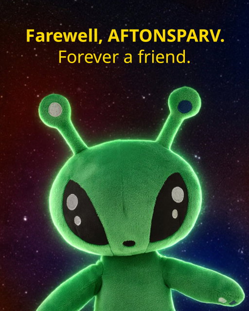Thank you for every adventure and every moment you lit up our little universe.
AFTONSPARV, you’ll always be a friend… no matter how far you travel. 💚

#LifeInStitches