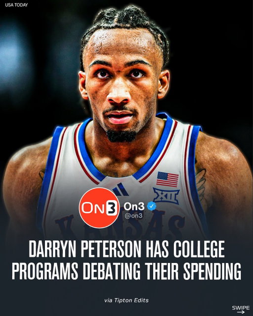 Kansas star true freshman Darryn Peterson has college programs debating their spending after missing his 11th game🤔

Follow @On3 for the BEST of College Sports
