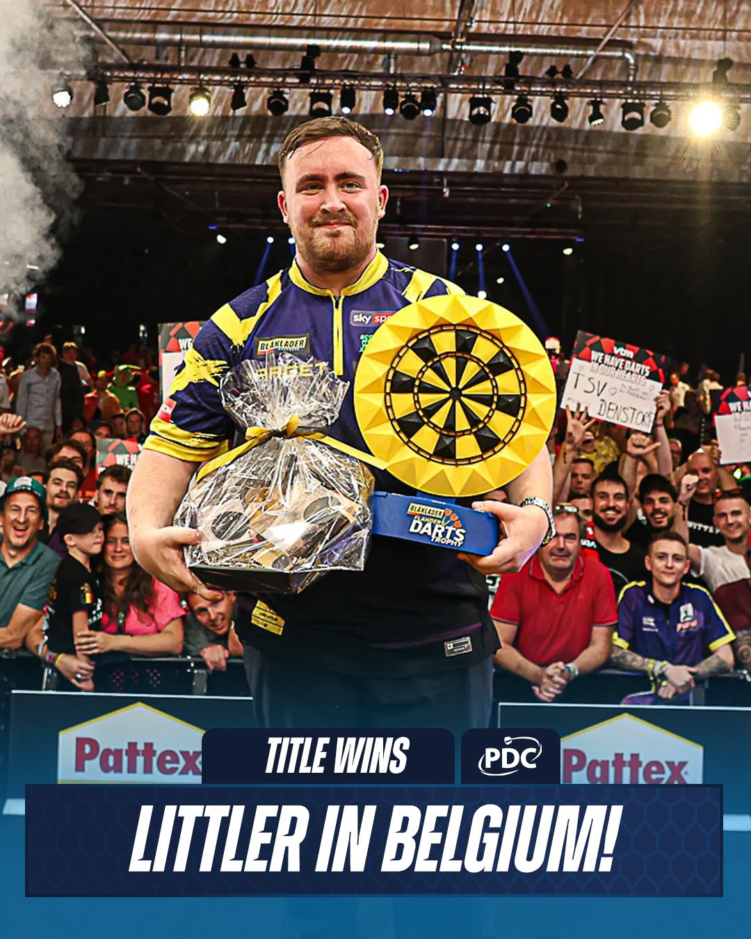 Luke Littler 🤝 Belgian soil.

We’re heading to Antwerp for the first time in Premier League history tomorrow evening! 🇧🇪

📍 AFAS Dome, Antwerp
🗓️ Thursday, 12 February 
⏰ 1800 GMT, 1900 CET