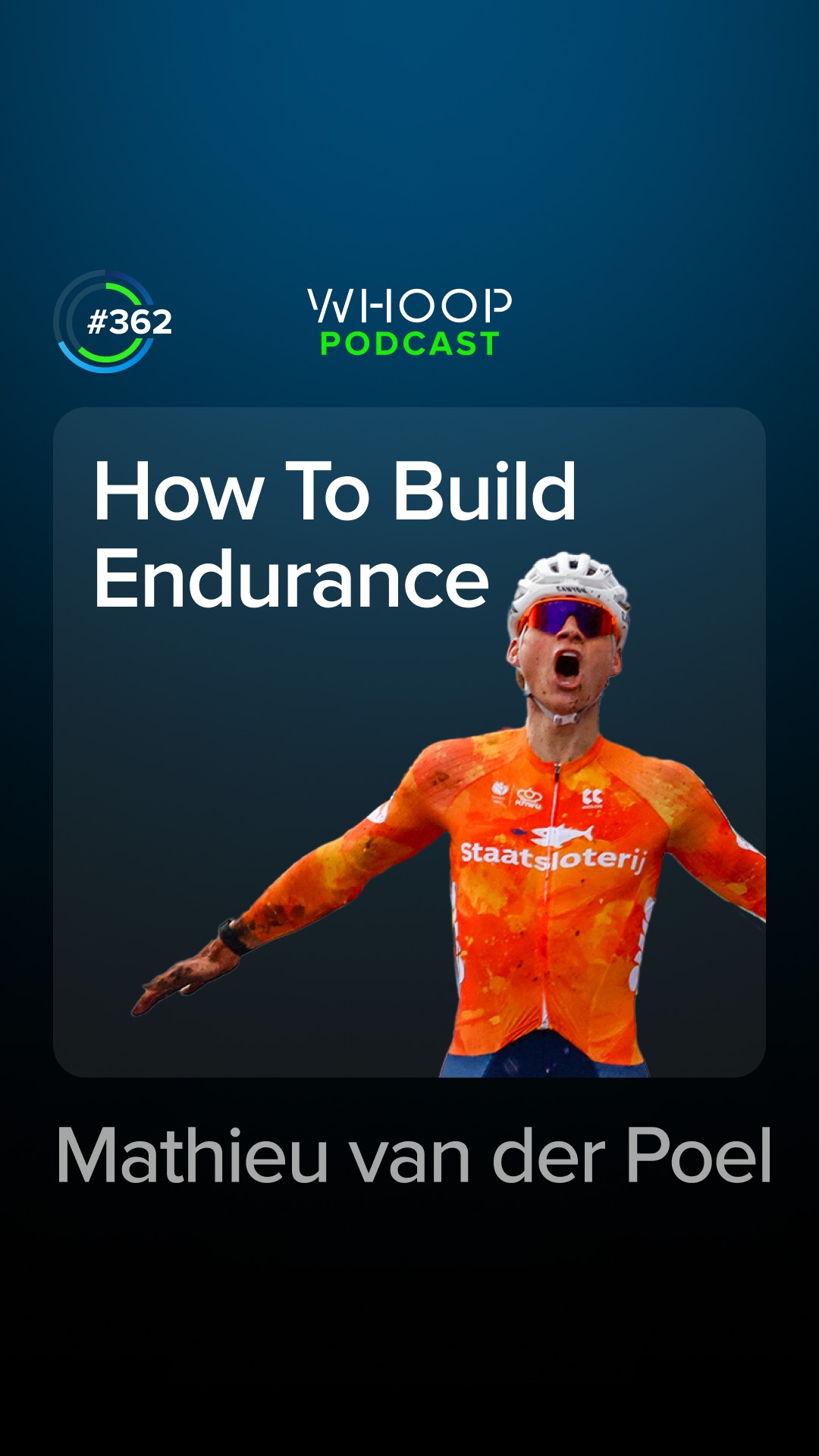 The best athletes know endurance is built on recovery.

This week, 8x cyclocross world champion, Mathieu van der Poel,  joins Will Ahmed on the WHOOP Podcast to break down the versatility, habits, and mindset it takes to win at the highest level. From cyclocross to road biking to mountain biking, van der Poel shares how he trains, recovers, fuels, and listens to his body, using key WHOOP metrics to drive his performance.

Listen now on Apple, Spotify, and YouTube.