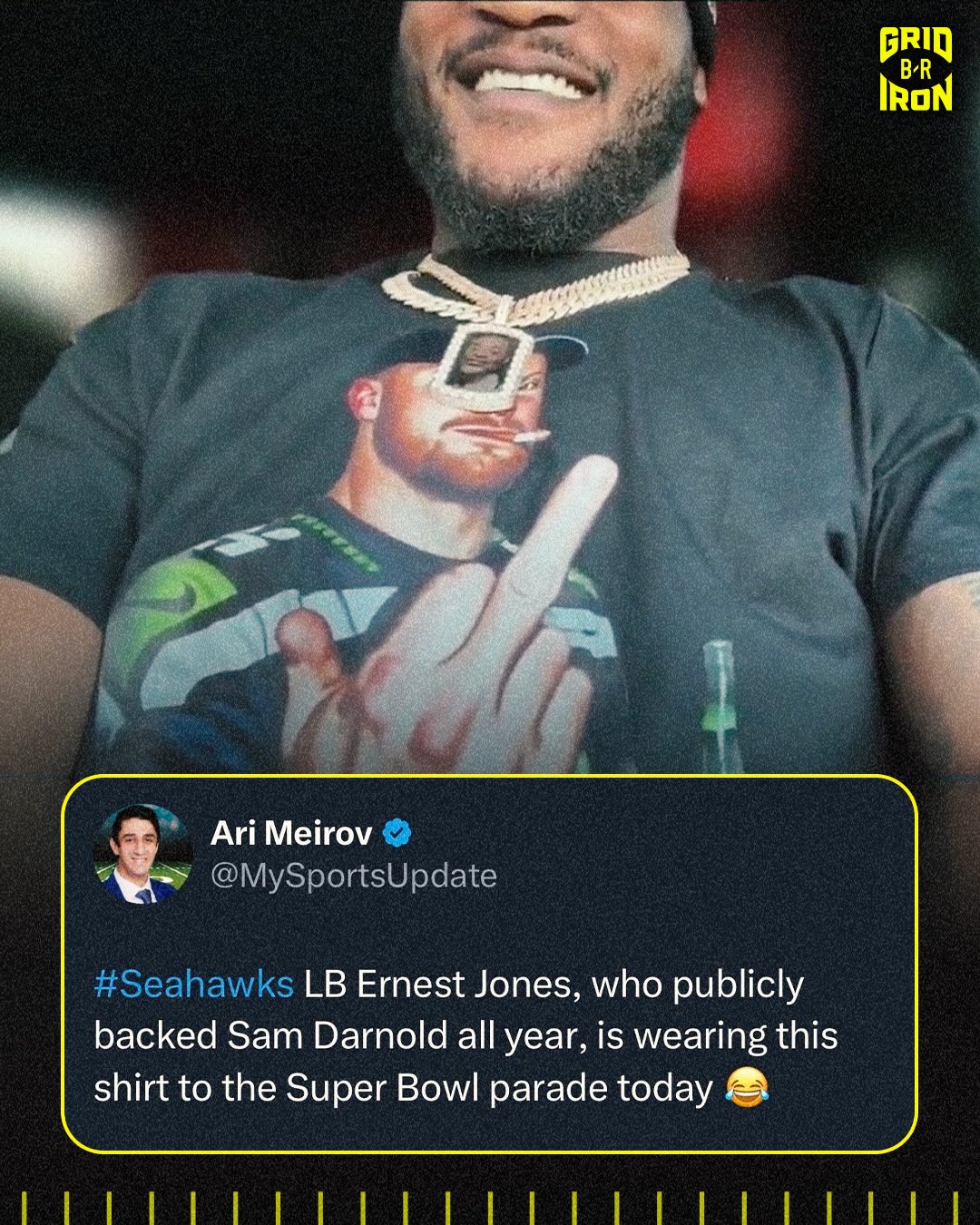 Ernest Jones IV has been rocking with Sam Darnold since Day 1 🤣🤝