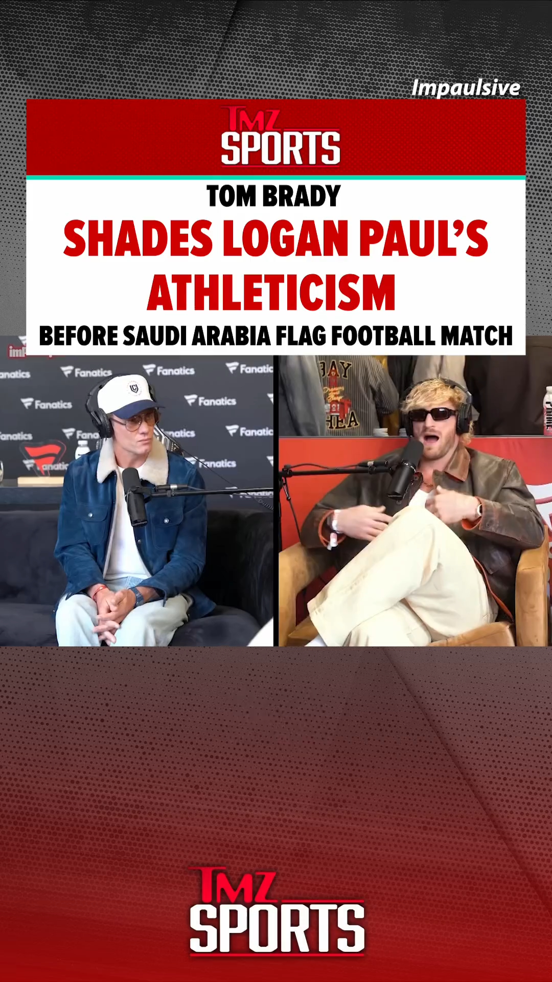 Tom Brady just HUMBLED Logan Paul before an upcoming flag football game in Saudi Arabia. 😂🏈