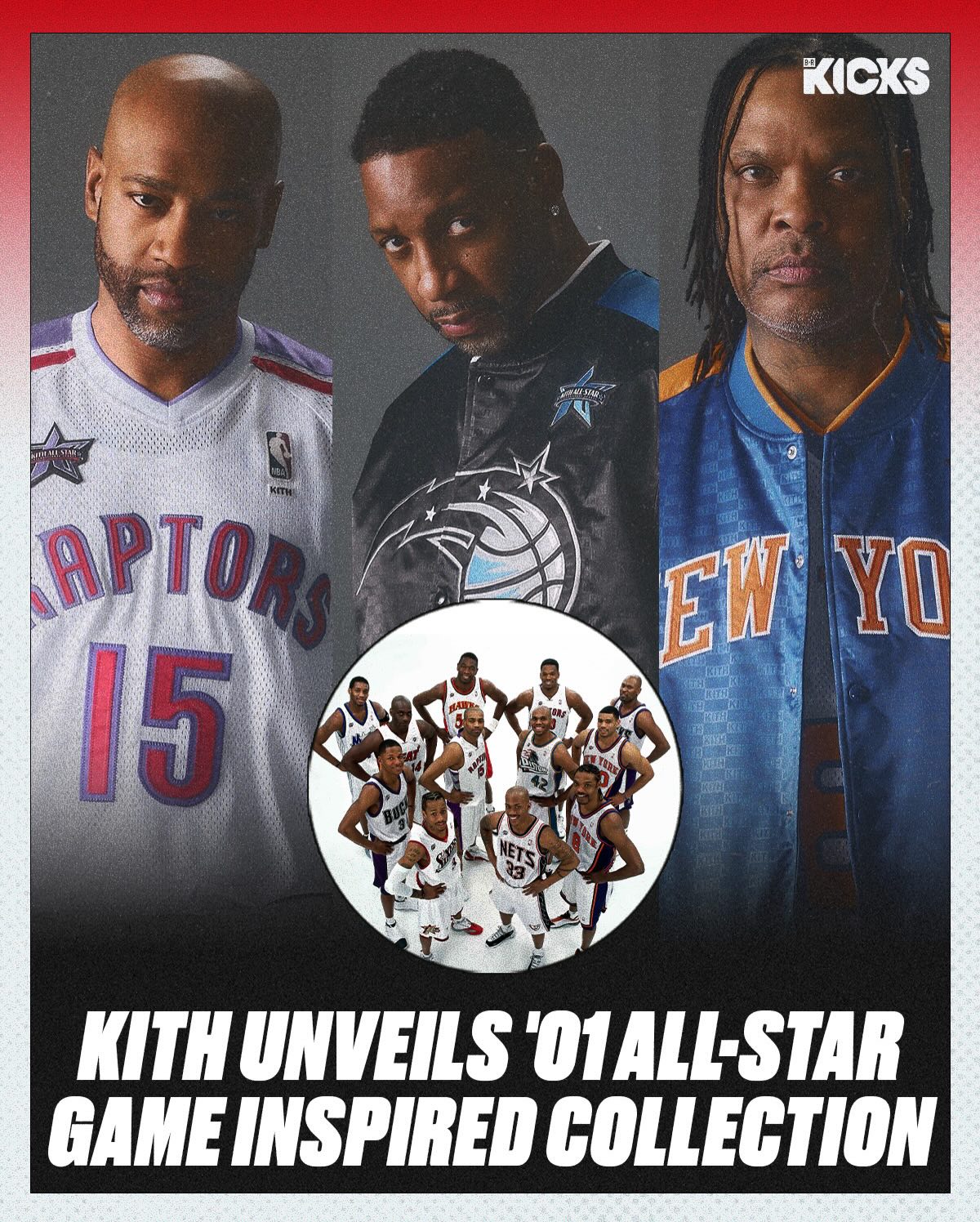@kith unveiled its NBA All-Star 2026 collection, honoring the 25th anniversary of the 2001 NBA All-Star Game + Kith’s 15th anniversary 💫

The campaign shows basketball legends Vince Carter, Tracy McGrady, and Latrell Sprewell sporting their teams 🔥

The collection drops February 12 at Kith West Hollywood and releases globally February 13