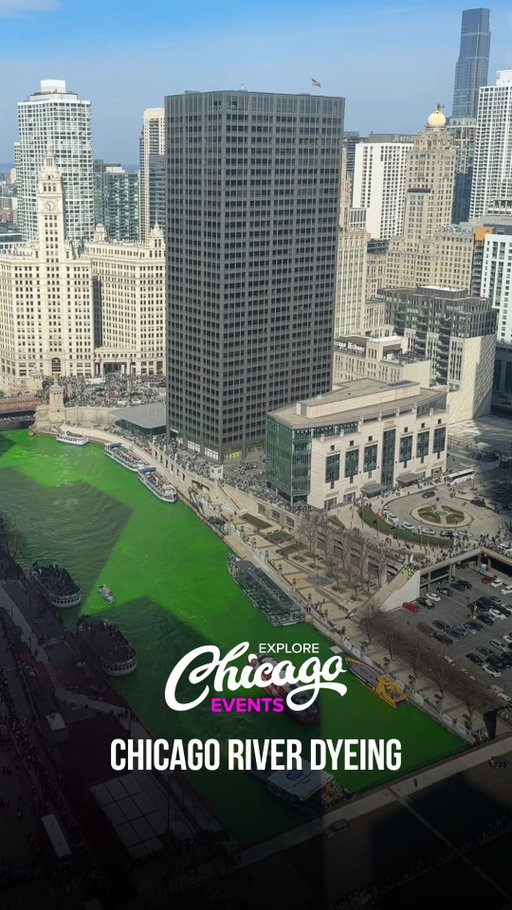 Reminder that the Chicago River dyeing is happening March 14th at 10am this year! Have you seen this in person? ✅ 

#thingstodoinchicago #chicago #stpatricksdaychicago #stpatricksday #chicagogreenriver