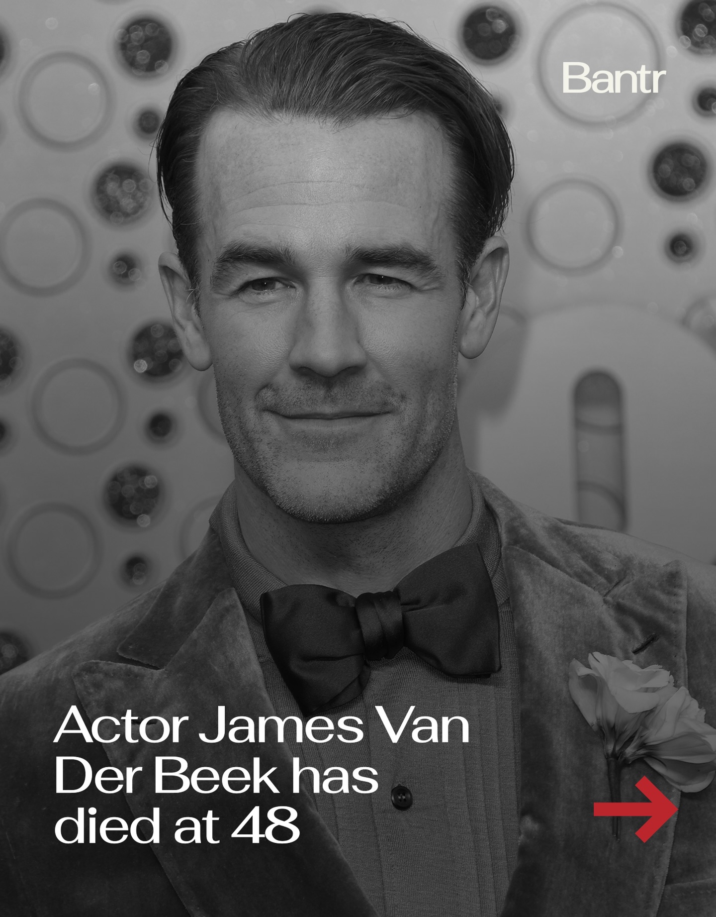 James Van Der Beek has died at 48 after a battle with stage 3 colorectal cancer.

He was best known for playing Dawson Leery on Dawson’s Creek, the coming-of-age series that defined late ’90s television.

Van Der Beek publicly shared his diagnosis in 2024 and spoke openly about focusing on his health, faith, and family throughout treatment.

He is survived by his wife, Kimberly, and their six children.

Rest in peace, James.

#readbantr #rip #celebritydeath #jamesvanderbeek