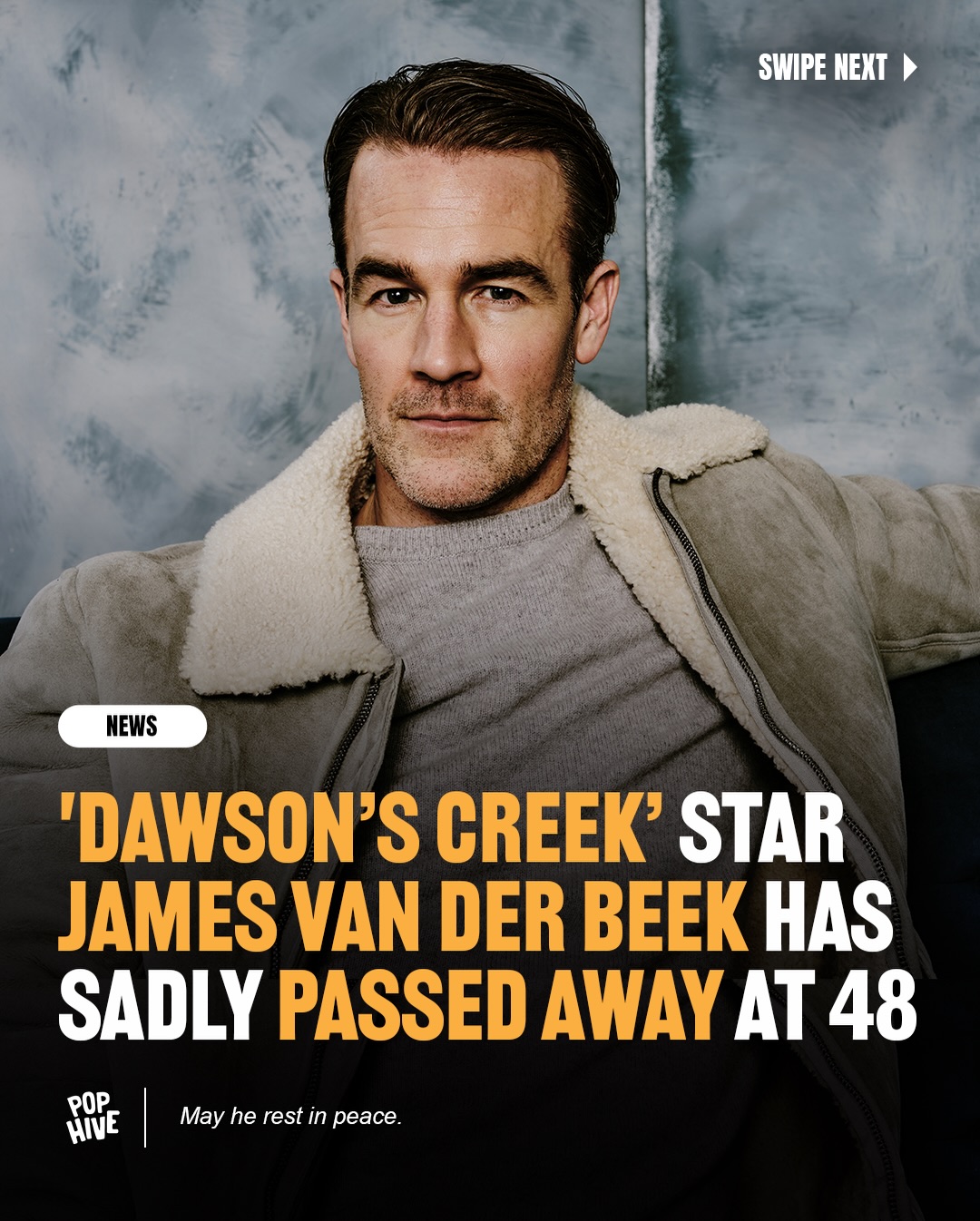 James Van Der Beek, best known for his role as Dawson Leary on “Dawson’s Creek,” has passed away at age 48.

A statement from his family reads: “Our beloved James David Van Der Beek passed peacefully this morning. He met his final days with courage, faith, and grace. There is much to share regarding his wishes, love for humanity and the sacredness of time. Those days will come. For now we ask for peaceful privacy as we grieve our loving husband, father, son, brother, and friend.”

May he rest in peace. 🕊️