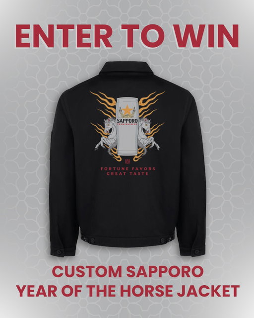 GIVEAWAY CLOSED
—-
To celebrate the Year of the Fire Horse, we're giving away a custom Sapporo jacket featuring the artwork of artist @TokyoHiro.

The Fire Horse represents passion, independence, and unstoppable energy. To enter:

1) Follow @SapporoBeerUSA on Instagram
2) Tag two friends you'll be sharing Sapporo with this year.
3) Enter your information at the link in our bio.

Entries must be received by 11:59 PT, Feb 28, 2026.