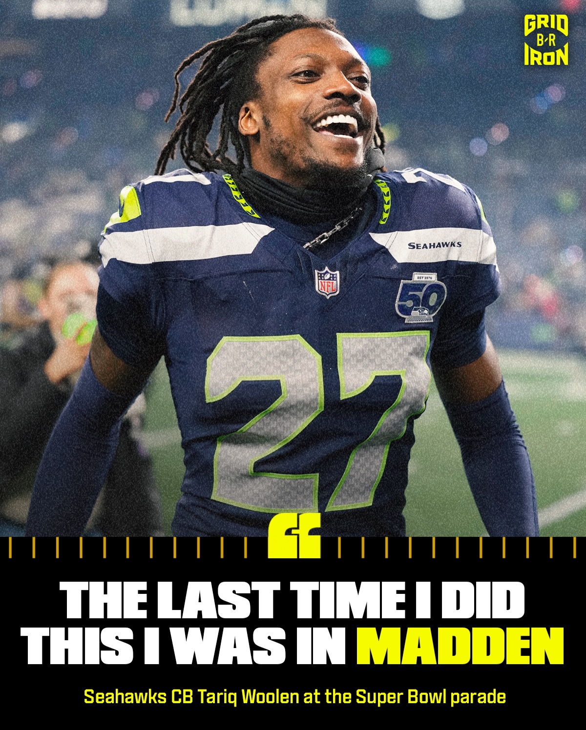 Tariq Woolen went from winning Madden Super Bowls to winning the real one 😭 

(via @tariqwoolen)