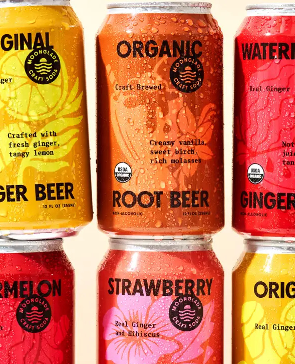 Sometimes redesigns are just little tweaks, and other times they’re full overhauls that completely flip the brand on its head. Atlas‘ redesign for Moonglade Soda is the latter. ⁠
⁠
The design is engineered for instant discoverability, with flavor names set in heavy, all-caps street signage and a product descriptor that reads cleanly from six feet away. @atlasbranding uses that clarity to give Moonglade Soda a sharper shelf identity for its low-sugar ginger beer and organic soda, made in California and tuned to the aesthetic tastes of its customer base.⁠
⁠
Link in bio for the full article. #design #branding #linkinbio #graphicdesign #packagingdesign #thedieline #dieline #packaging