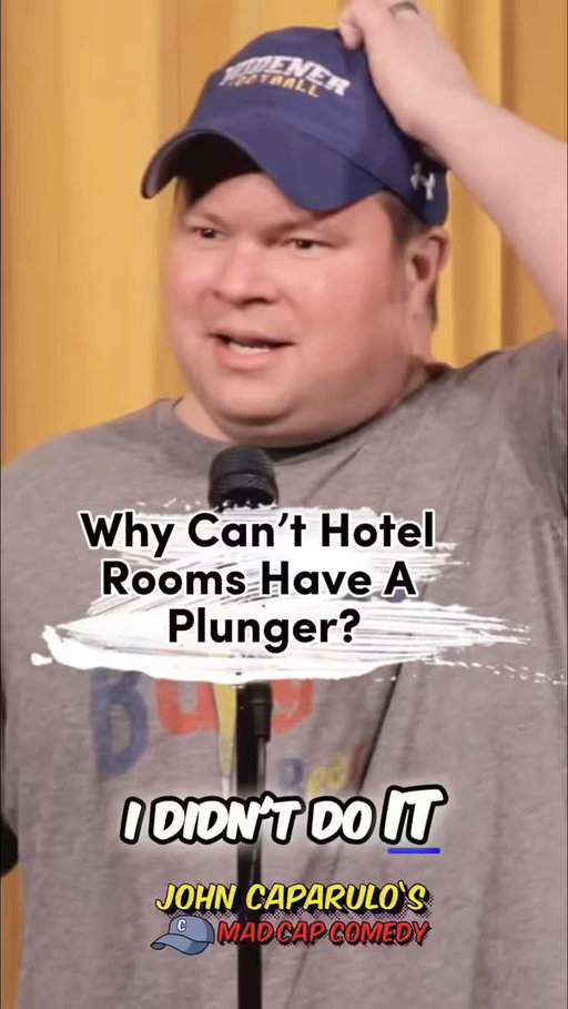 Why can’t hotel rooms have a plunger? 

#johncaparulo #standupcomedy #comedy #hotel #plunger