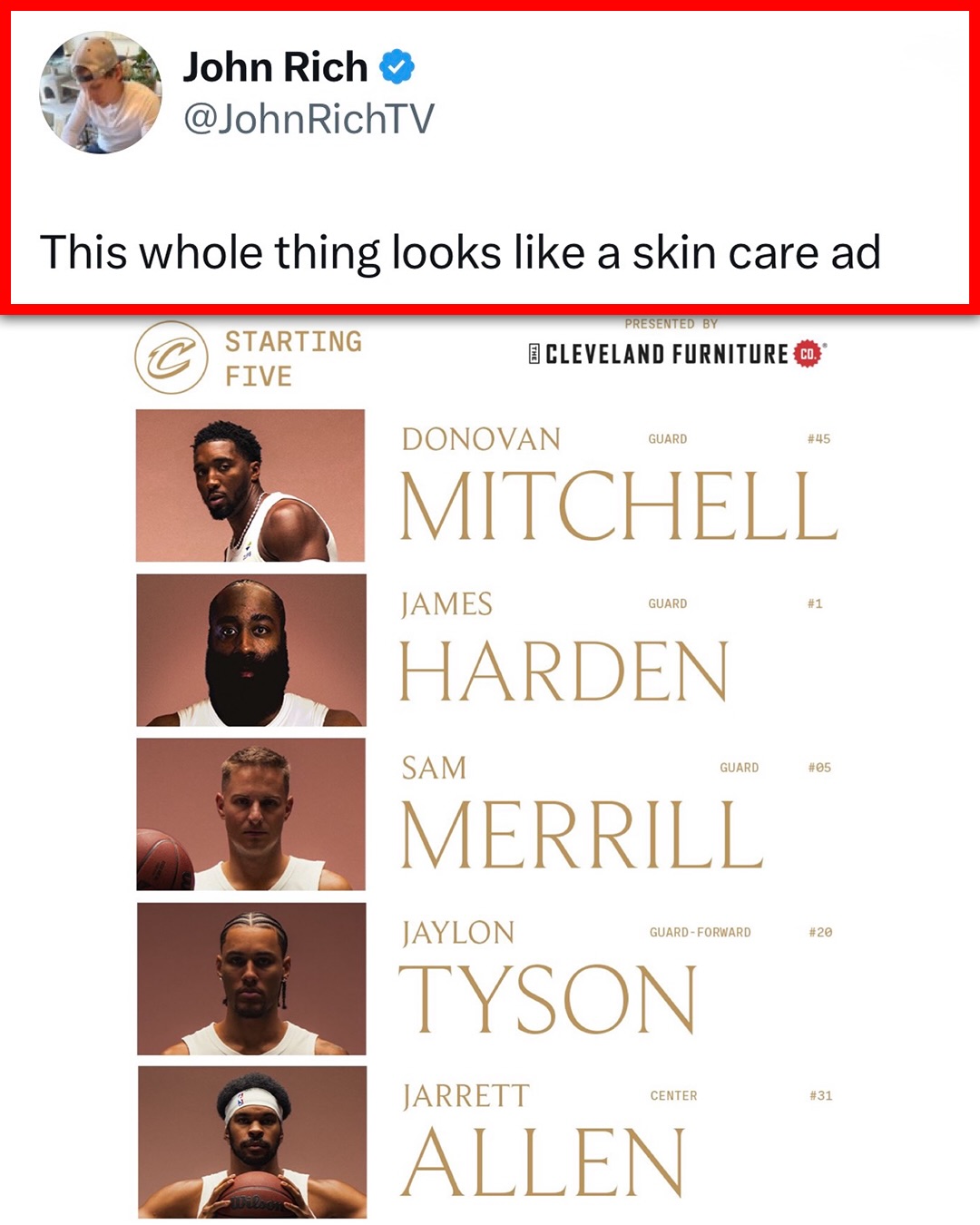 James Harden gotta slide the skin care routine 😮‍💨

(h/t JohnRichTV/X, TreffTheUncle/X)