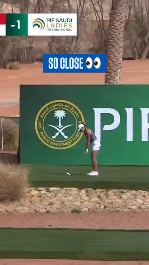 Pauline inches from an ace! 😮 

#PIFSaudiLadiesInternational