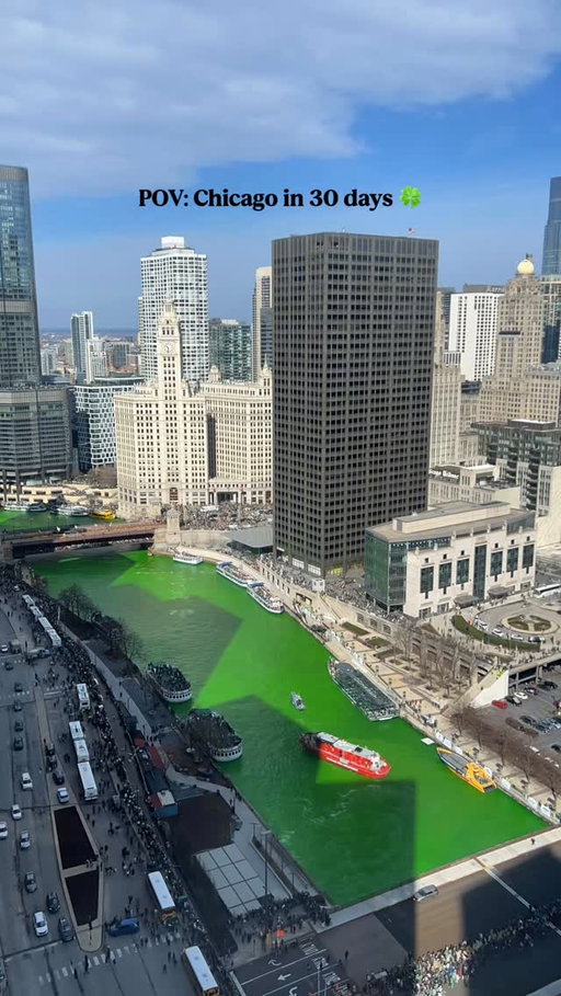 The Chicago River will be dyed GREEN on March 14th starting at 10am! 

Looking for things to do? Visit the 🔗 in my bio!!

#chicago #chicagogreenriver #stpatricksday