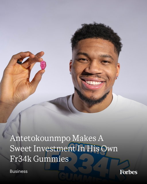 You might not guess that Giannis Antetokounmpo, the former two-time NBA MVP with the Milwaukee Bucks who roars downcourt in whirling explosions of energy and power, has a sweet tooth. But he does. And he now has his own candy, Giannis FR34K Gummies, launching today. Read more at the link in our bio. (Photo: Candy Funhouse)