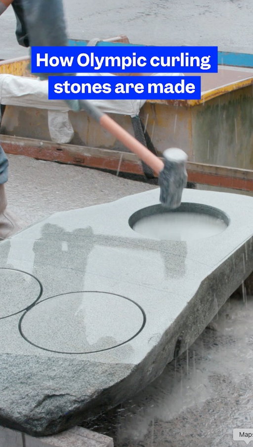 Here's how #curling stones are made for the #Olympics in #Scotland.