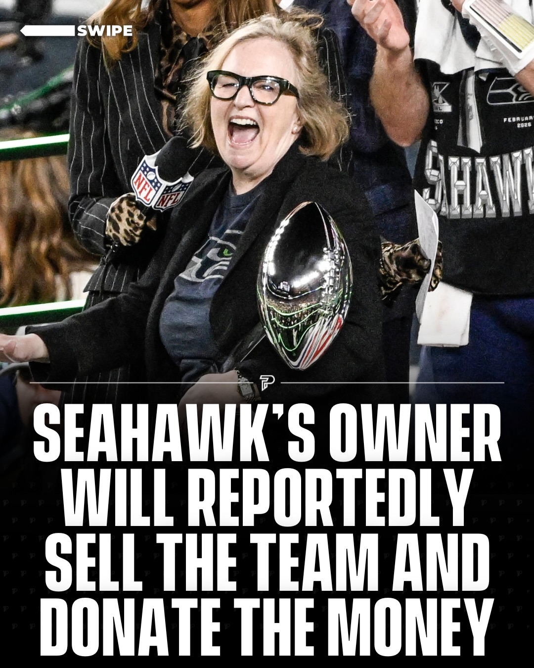 The Seattle Seahawks are expected to be put up for sale after Super Bowl LX, according to an ESPN report citing league and ownership sources.

Jody Allen has overseen the Seahawks since Paul Allen died in 2018, and multiple reports have said his estate plan included selling his sports assets and donating the proceeds to charity.

#Pubity #Viral #Sports