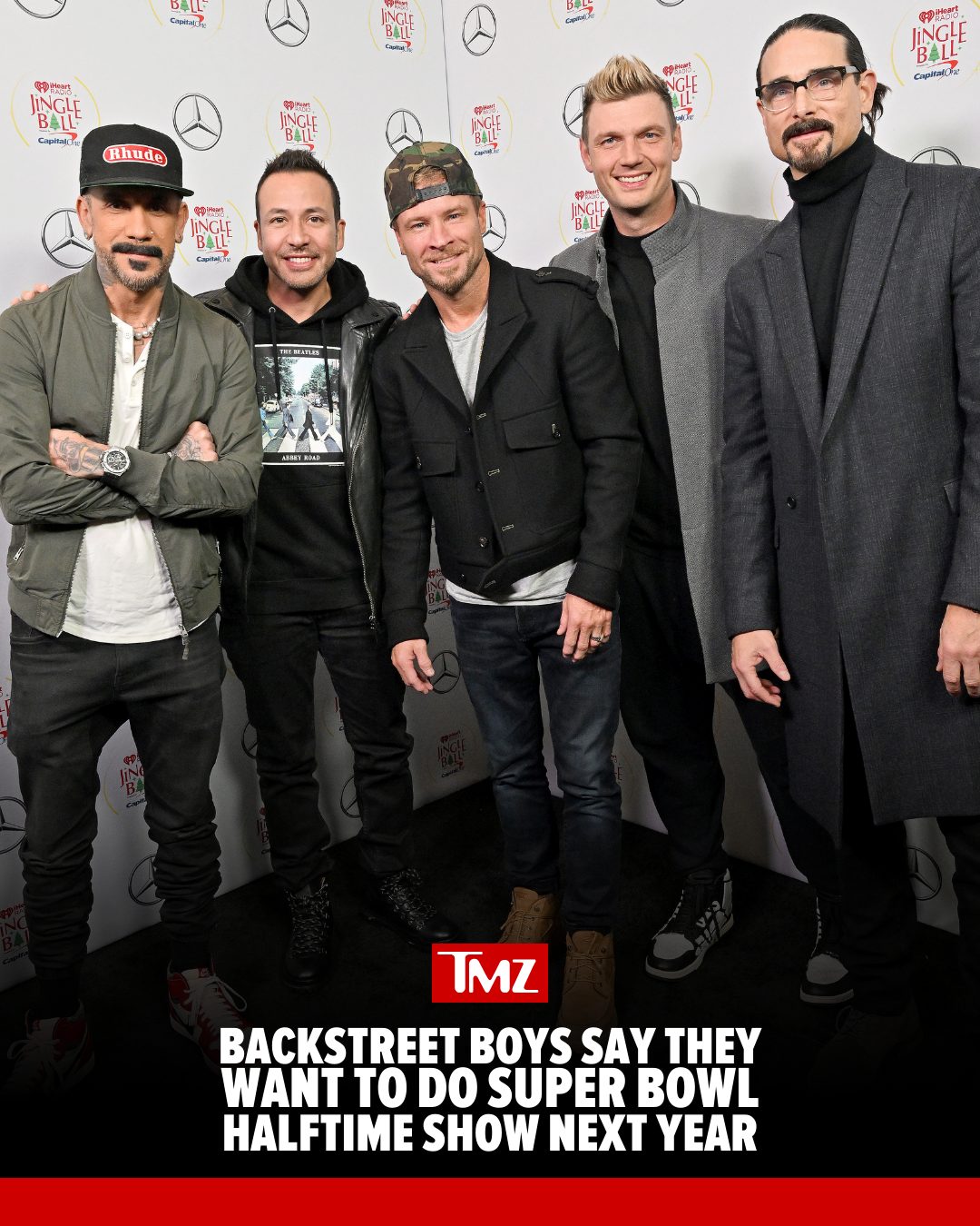 🚨The Backstreet Boys made headlines Sunday with their hilarious Super Bowl commercial ... but that's not enough for them -- they now have their sights set on the next halftime show! 🗣️🎙️

Full story at the link in bio.