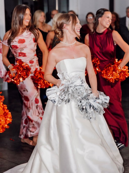 We wanted to send a Huge Congratulations to our newly married OSU Pom Captain @mag.bratton !!! —We love you so much & had the best night celebrating the most beautiful Bride with some of our past & present OSU Pom girls !!! 🤍🕊️
