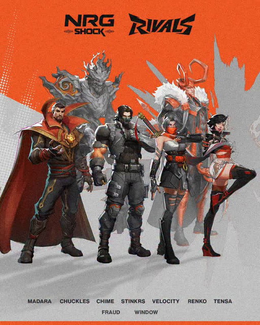 Let's shock the world 

We are your NRG Shock Marvel Rivals 2026

🛡️ Madara
🛡️ Chuckles
⚔️ chime
⚔️ stinkrs
💉 Renko
💉 velocity

⚔️ Fraud
🛡️ window

🧠 Tensa
📈 v1ck
💼 Lina

#gaming #marvelrivals #sfshock