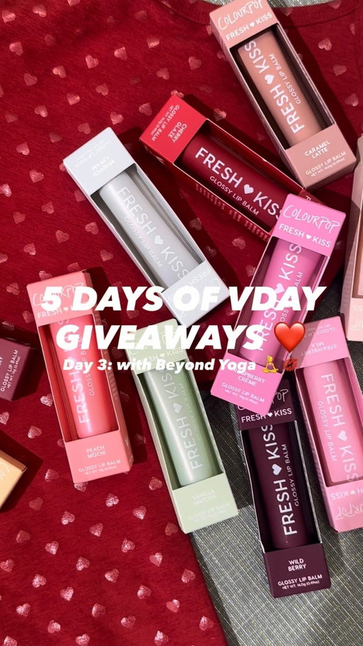 #GIVEAWAYCLOSED
@beyondyoga and @colourpopcosmetics are spreading love this season and giving ONE lucky winner the FULL ColourPop Fresh Kiss Glossy Lip Collection (14 flavors in regular & shimmer finish) + Beyond Yoga Ditsy Hearts set ❤️

How to enter:
1️⃣ Like this post
2️⃣ Follow @colourpopcosmetics + @beyondyoga
3️⃣ Repost this onto your page! 
✨ BONUS: Comment the 🧘‍♀️ emoji on our recent posts!

Giveaway ends on February 22nd at 5:00 pm PT. Winners will be chosen & announced in this post by February 23rd. See the link in our bio for complete giveaway rules. Giveaway is only open to residents of the United States and DC, 18 years or older. GOOD LUCK!

FYI We would NEVER ask you to click a link or send us any credit card information!! Only trust DM’s & messages from our verified account look for that blue checkmark, besties!