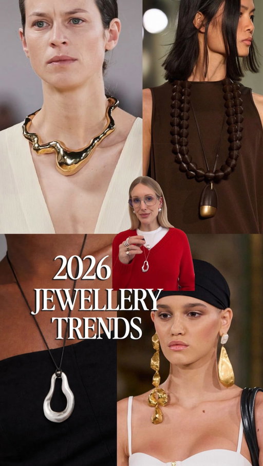 Jewellery in 2026 = bigger impact, longer layers, less matching ✨

Use code WATER for 25% off CHARLOTTE X @yoj_official (*) - link in bio to shop

Save or share with your fashion friends 🤍

Statement necklaces, long layered chains, sculptural earrings, mixed metals, pendant necklaces: these are the jewellery trends defining 2026.