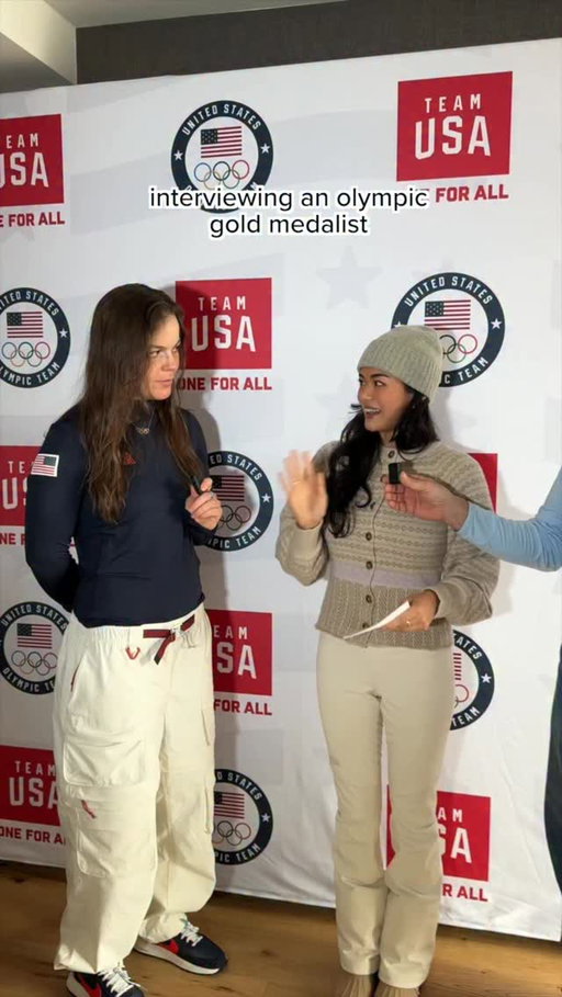 @YouTube and @NBCOlympics took me to the Winter Olympics so I interviewed GOLD🥇medalist Breezy Johnson ... ft. my dad😂 #sponsored
