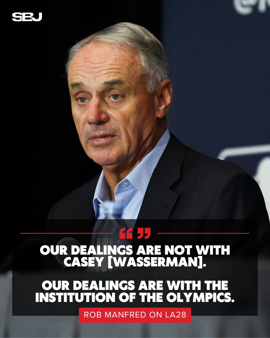 MLB Commissioner Rob Manfred says momentum is growing for players to take part in the LA28 Olympics. 

He noted that a few issues still need to be worked out with the MLBPA, but he’s confident they can be resolved and that the league is much closer to making Olympic participation a reality.

Manfred was also asked about MLB’s relationship to LA28 Chair Casey Wasserman, whose name appeared in the recently released Epstein files. 

He kept his distance, saying MLB’s dealings are with the Olympic institution rather than any individual. Wasserman has been backed by the LA28 board and has not been accused of wrongdoing.