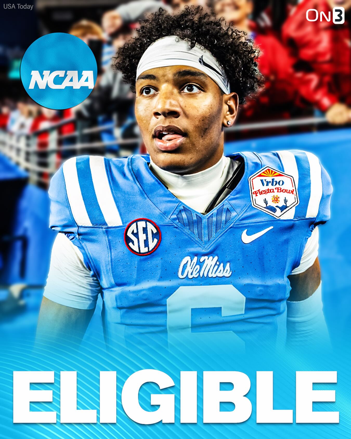 Trinidad Chambliss has been granted a preliminary injunction against the NCAA and is currently eligible for Ole Miss’ 2026 season. 

Follow @On3 for the BEST of College Sports.