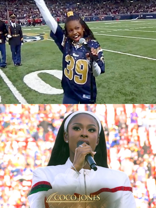 Before singing at Super Bowl LX, Coco Jones performed the National Anthem as a nine-year-old at a @rams game in 2007 🎤

(via @cocojones)
