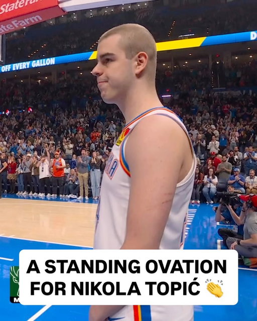 The 12th overall pick in the 2024 NBA Draft, @nikola14topic, receives a standing ovation in his debut for the @okcthunder tonight! 🙌MIL/OKC on Prime • <link in bio>