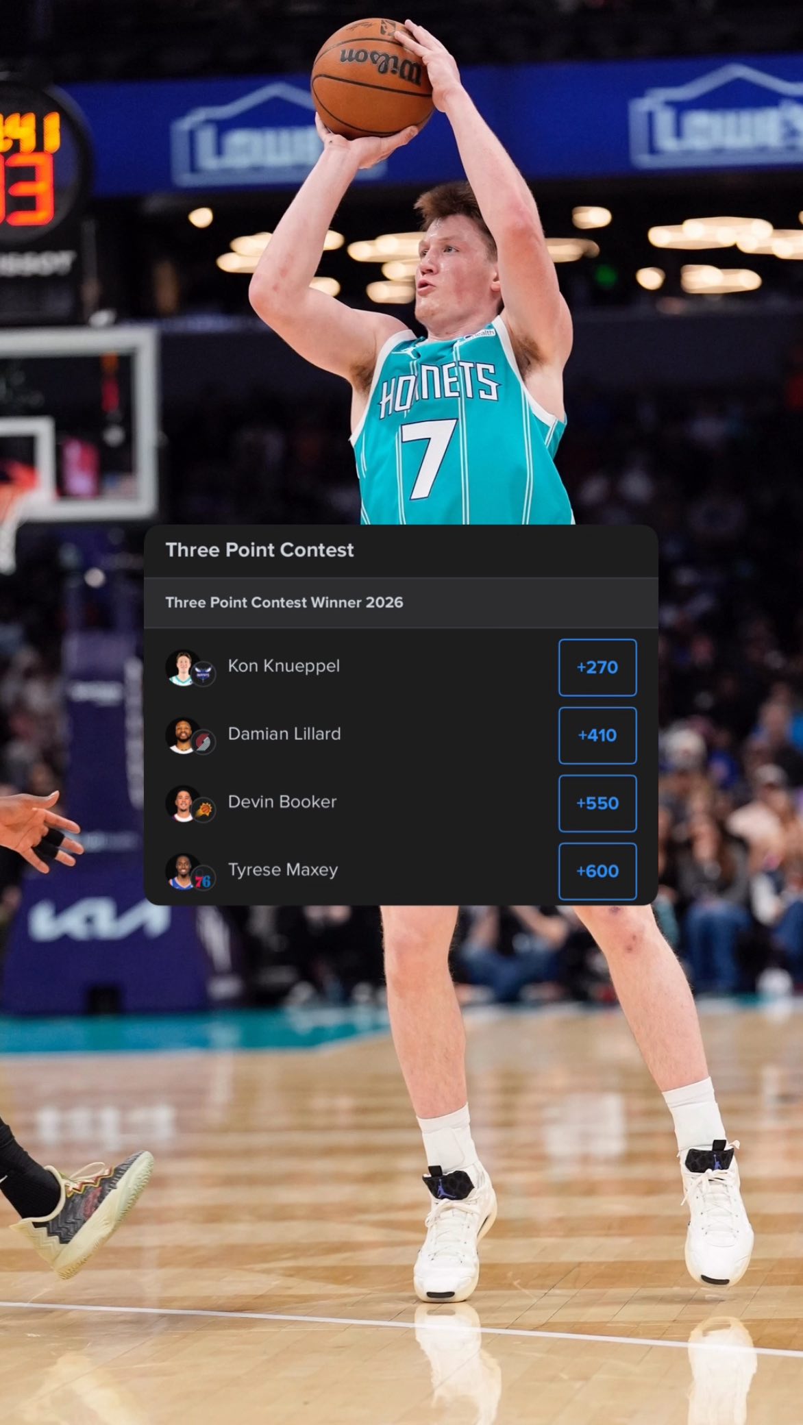 Kon Knueppel did go to Duke, so he will probably make the final and then fold

#nba #charlottehornets #dukebasketball #uncbasketball #basketball