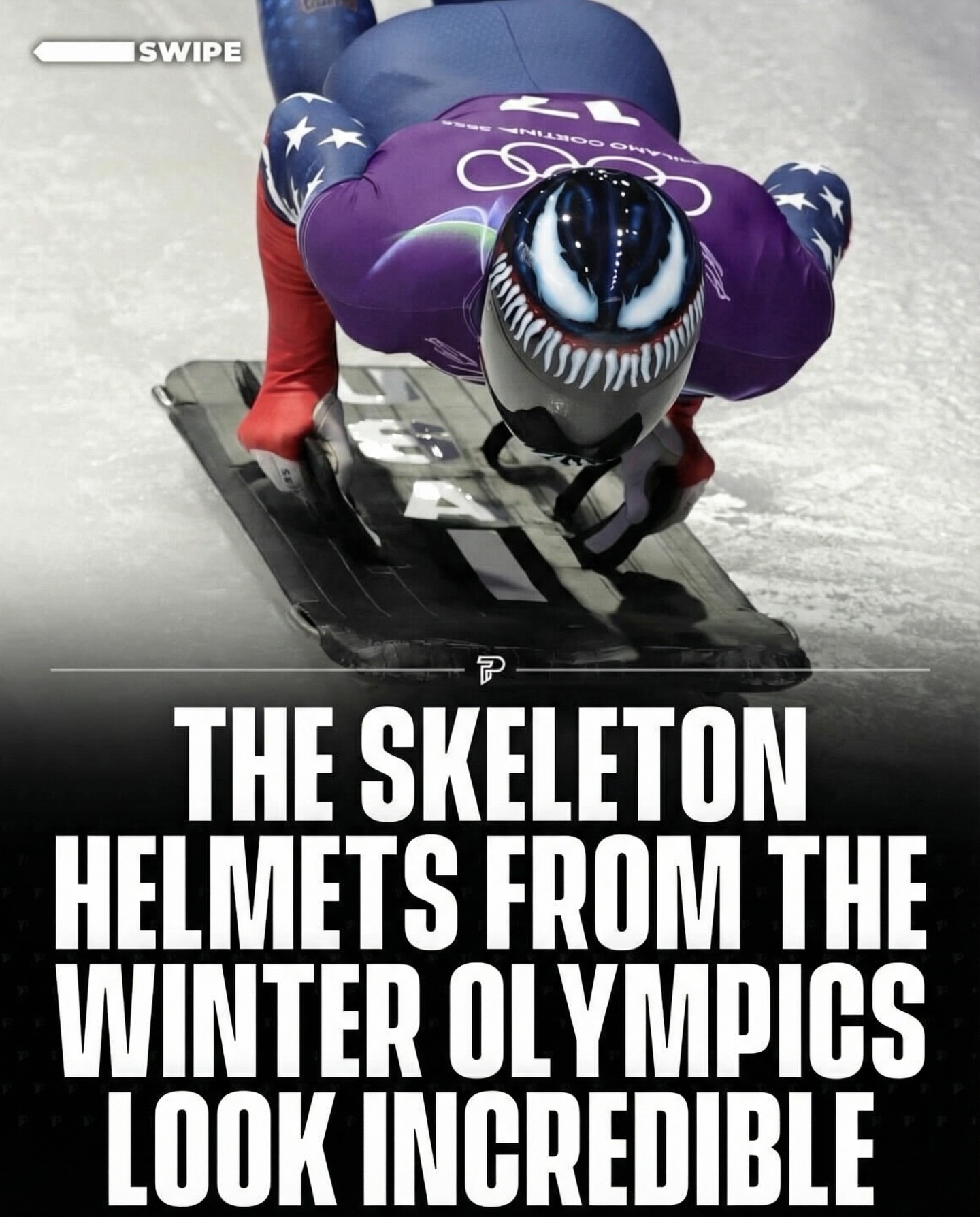 Skeleton might be one of the most intense Winter Olympic sports, but the helmets are quietly stealing the show too.

Athletes have been turning their headgear into full on artwork, with custom designs that range from comic book villains to animal faces, national flags, and neon patterns that pop under the track lights.

With racers hitting speeds of up to 80 mph on an icy track, the helmets are not just for style. They are built for serious protection, while also letting athletes show a bit of personality every time they launch head first down the run.

#Pubity #Viral #Sports