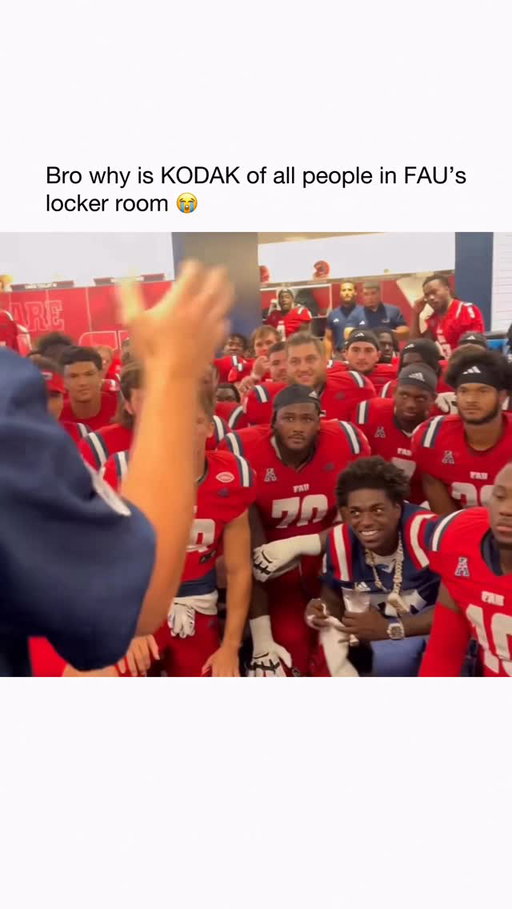 Rapper Kodak Black made a surprise appearance at a Florida Atlantic University (FAU) football game that became one of the wildest moments of the season. Before FAU’s home opener, Kodak — a Broward County native — was invited out onto the field and led the Owls out of the tunnel ahead of kickoff, bringing energy and hype to the crowd and team alike. He even ended up in the FAU locker room before the game like he was about to suit up with the team, which fans found hilarious and unforgettable. ￼

Instead of just watching from the stands, Kodak ran with the players, danced with them, and hyped up the Owls ahead of their game — making it feel like a true hometown moment. His appearance was spontaneous, turned heads, and got everyone talking about how a celebrity cameo can electrify a college football atmosphere. ￼

#KodakBlack #FAUFootball #CollegeFootball #LockerRoomMoment #HypeMoment

(via: ZWAY )