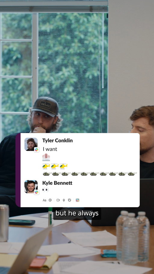 “Ask Slackbot.”

That’s how @MrBeast turns ridiculous ideas into real-world plans.

Only on @SlackHQ.