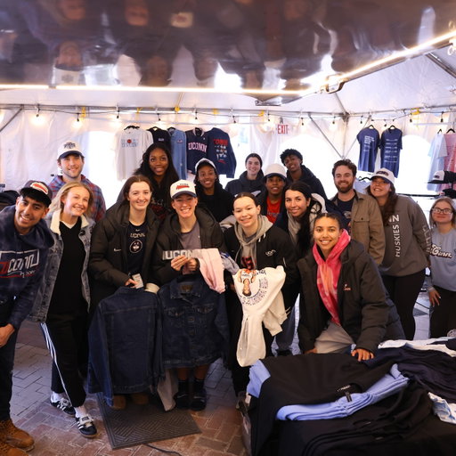 Thanks for coming through the pop up, @uconnwbb! 💙

The girls were able to build their own custom merch and interact with our staff 🤝

We appreciate their support of the NIL Store! Who made the best merch?