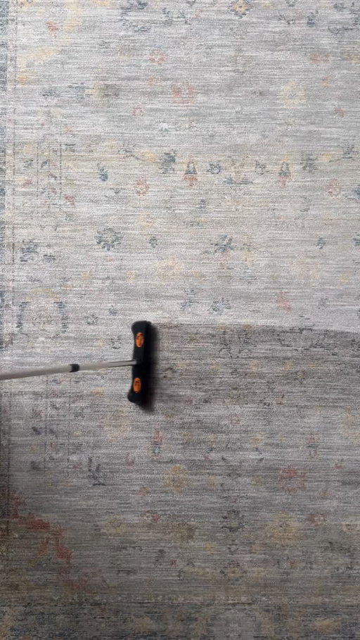 Unwrapping a tried and true. The Millie Collection from @magnolia by @joannagaines × @loloirugs shifts from light to dark with a single swipe of a rug rake, thanks to the way its fibers catch the light.

Design: MIE-04 Slate/Multi
