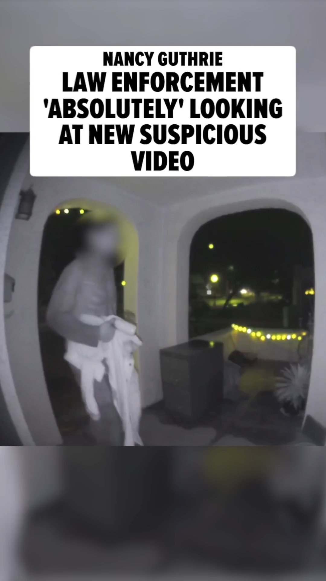 🚨🎥 New video has surfaced in the search for Nancy Guthrie's kidnappers. A man in Tucson with a goatee creepily approached a doorbell camera one week before Nancy was taken. 

MORE AT LINK IN BIO🔗
