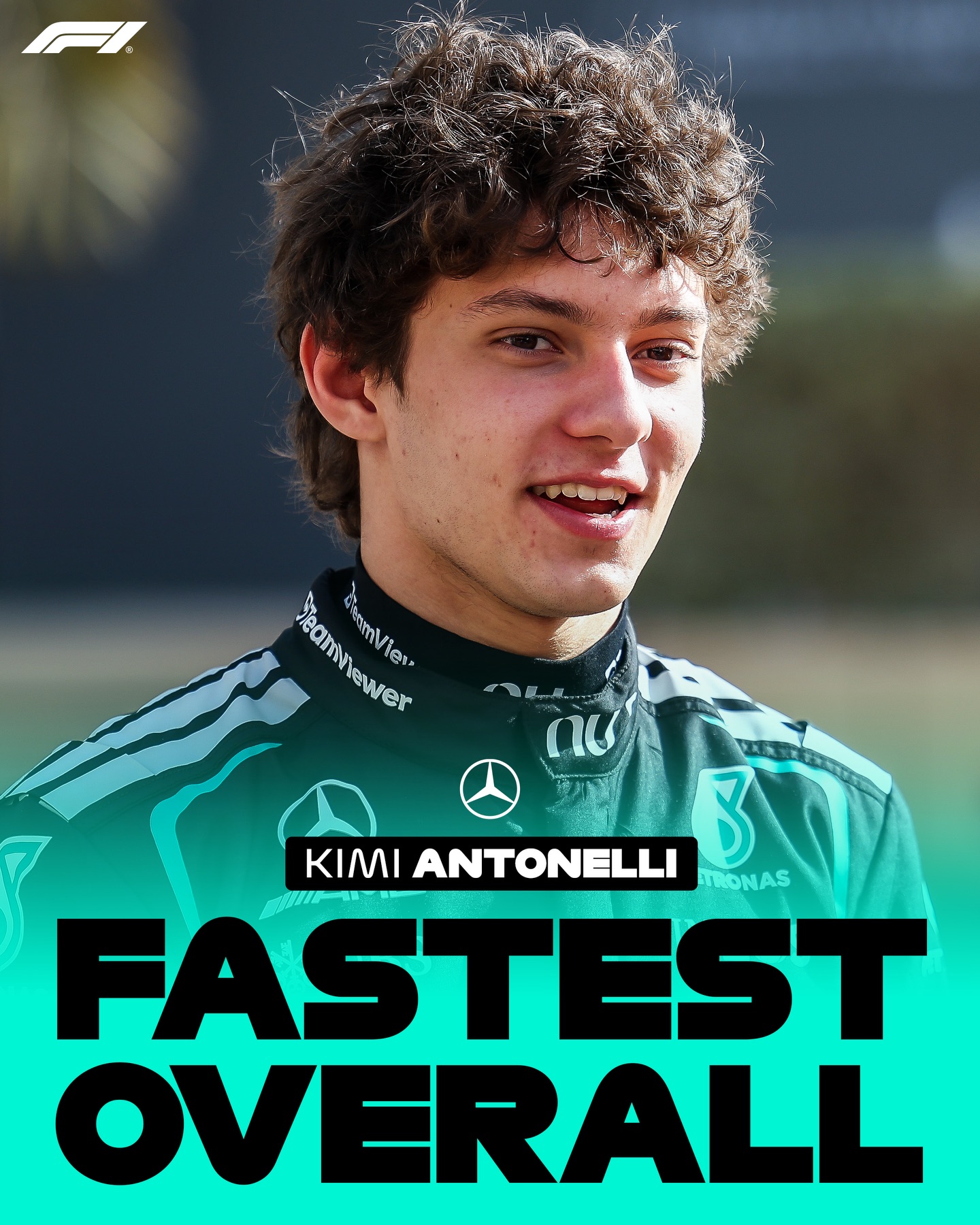 The fastest lap out of thousands during the first week of Testing belongs to 19-year-old Kimi Antonelli 🔥👏

#F1 #Formula1 #F1Testing @kimi.antonelli @mercedesamgf1