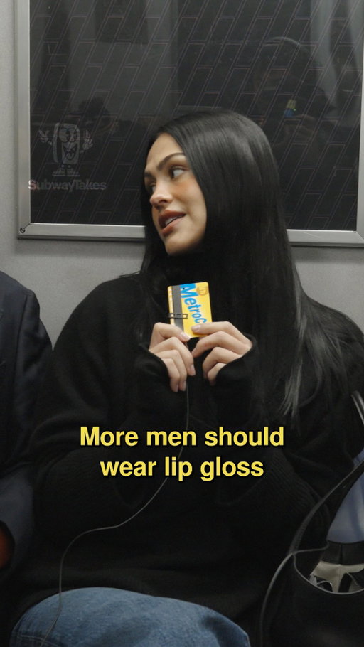 Episode 637: More men should wear lip gloss!! @ameliagray @yslbeauty #YSLBeautyPartner

Host: @kareem
Created/Produced by Kareem Rahma (@kareem) and Andrew Kuo (@akuoproject)
Creative Producer and Editor: @tylerbat
Associate Producer: @ramy_shafi @madyson.hearsh 
Cameras: @thomaskasem @t1anm31

 #hottakes #subwaytakes #interview #nyc