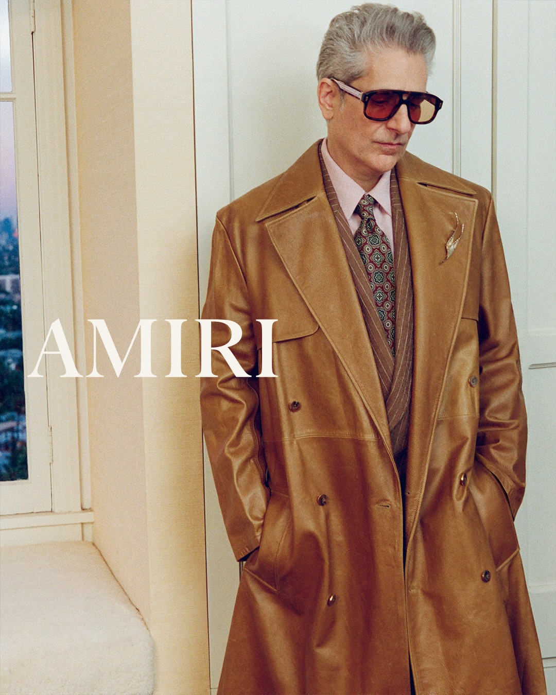 Driven by character, shaped by life. For Spring-Summer 2026, AMIRI channels language and lore of hotel life. Looks shift - but identity remains - through the corridors and suites of the Chateau AMIRI. Sleek suiting silhouettes echo the late 1970s, supple leathers are cut with precision, ties elegantly knotted, hazed with nostalgia that nods to a lifetime in the sun, Hollywood hues. @amiri @mikeamiri 

Discover the Spring-Summer 2026 collection now on amiri.com and at AMIRI flagships.