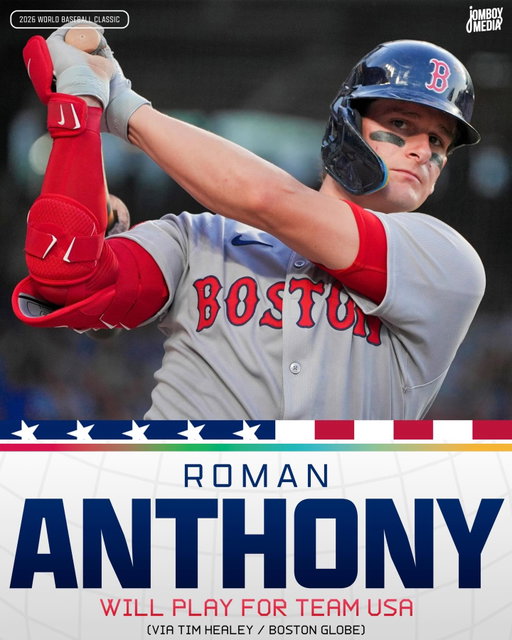Roman Anthony joins Team USA for the World Baseball Classic as a replacement for the injured Corbin Carroll