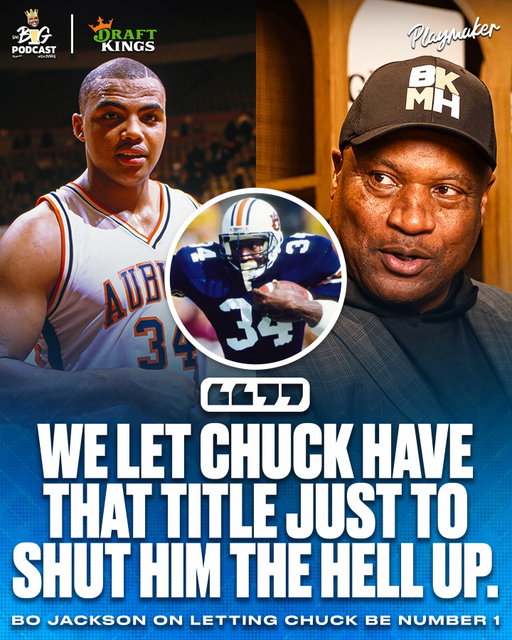 Bo Jackson lets Chuck have that top spot 🤣 

Watch the new episode of @thebigpodwithshaq ft. Barry Sanders & Bo Jackson. LINK IN BIO