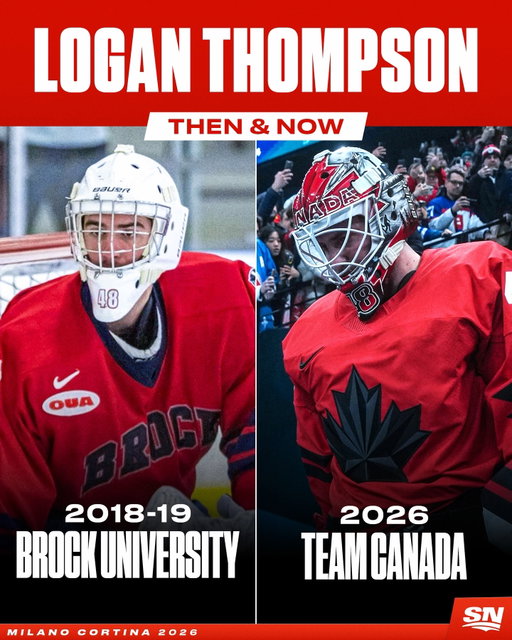 What a journey it’s been for Logan Thompson 👏🇨🇦 #MilanoCortina2026

📸: @brockmenshockey