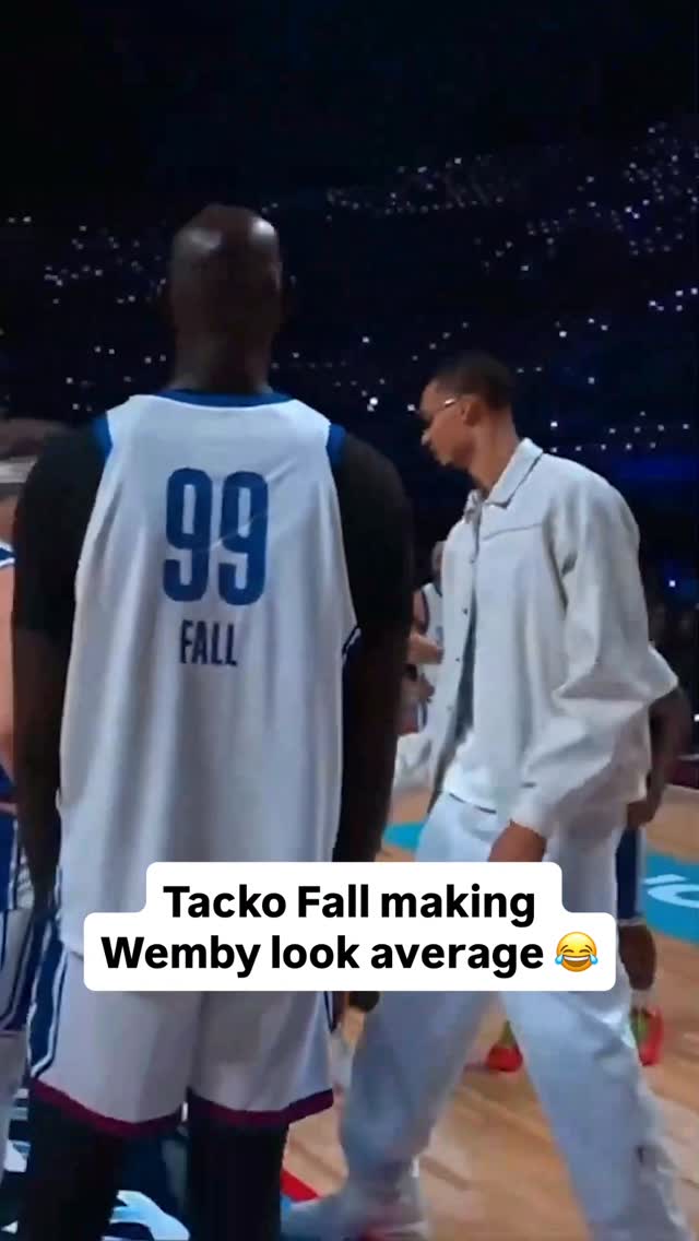 7’6 Tacko Fall next to 7’4 Victor Wembanyama is UNREAL 😅🤯

#NBAAllStar