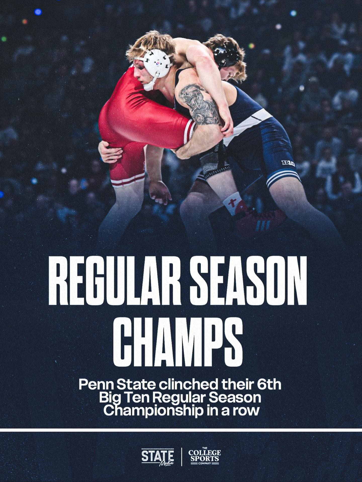 Penn State Wrestling clinched the Regular Season Championship for the 6th time in a row with their win against Ohio State🔥

•
•
•
•
#WeAre #WeArePennState #PennState