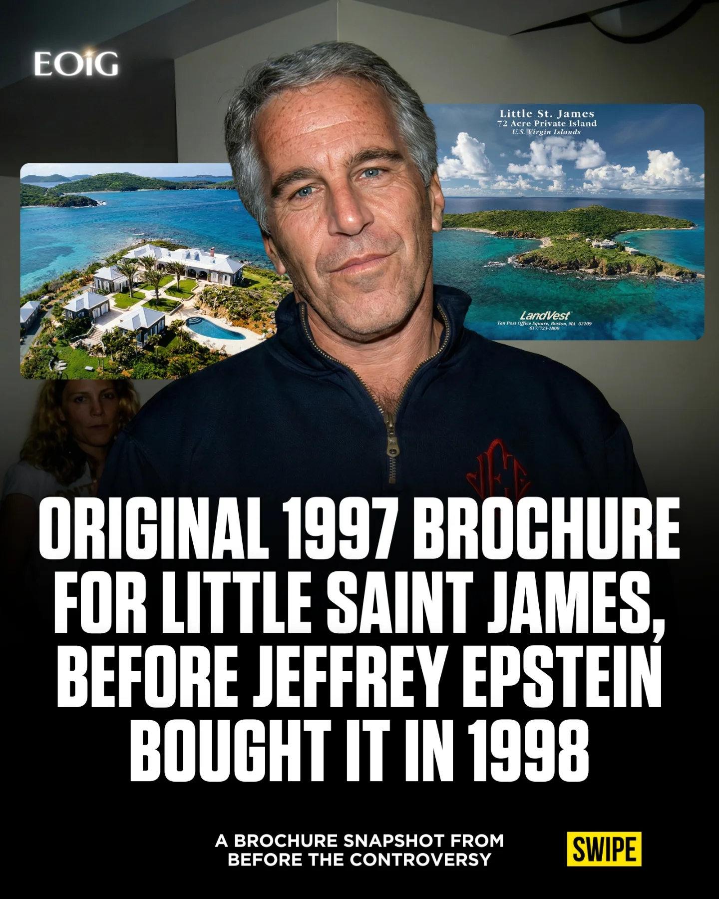 In 1997, Little Saint James in the U.S. Virgin Islands was marketed as a private luxury retreat, complete with white sand beaches, guest villas, and panoramic ocean views.

The sales brochure described the island as an exclusive Caribbean escape, highlighting its main residence, separate cottages, landscaped grounds, and secluded setting just off St. Thomas.

At the time, it was simply promoted as a high-end private estate for wealthy buyers seeking privacy and resort-style living, with no public notoriety attached to its name.

In 1998, financier Jeffrey Epstein purchased the island, and it later became central to criminal investigations that permanently changed how the property is remembered.

Follow us (@entrepreneursonig) for everything related to entrepreneurs