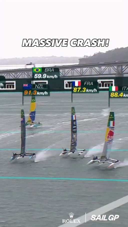 MASSIVE INCIDENT

@sailgpnzl and @sailgpfra have a major collision in Race 3, taking both teams out for the rest of the weekend.