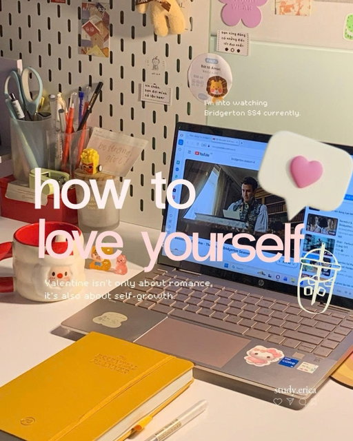 How to Love Yourself 💓🎀✨
(advices from a person learning self-love everyday) 

Valentine used to make me feel a little bit behind.
Like… everyone is in love and I’m just here focusing on my own life.

But recently I realized loving yourself is not about rejecting love. It’s about preparing yourself for a healthy one ☺️

For me, self-love looks like:
💕 taking care of my goals
💓 improving my mindset
💗 learning new things
💖 being okay with being alone sometimes

I don’t want to enter a relationship because I feel empty.
I want to enter one because my life is already full, and someone just makes it better.

So if you’re single this Valentine, it’s okay 🫂 
We’re not waiting. We’re growing. ✨

Also happy valentines to couples 💝☺️

#valentinedays #selflove❤️ #studygramcommunity #studygramuk #mindsetisthekey